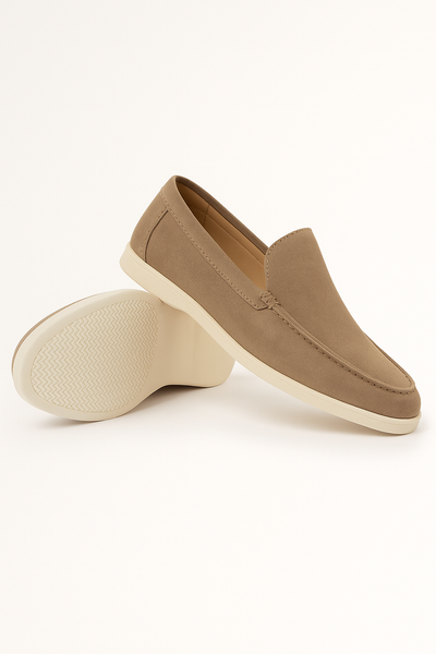 Ernstjan Loafers weiße Sohle Wildleder