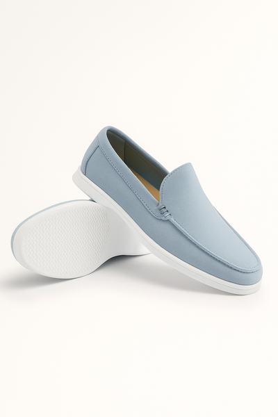 Ernstjan Loafers weiße Sohle Wildleder