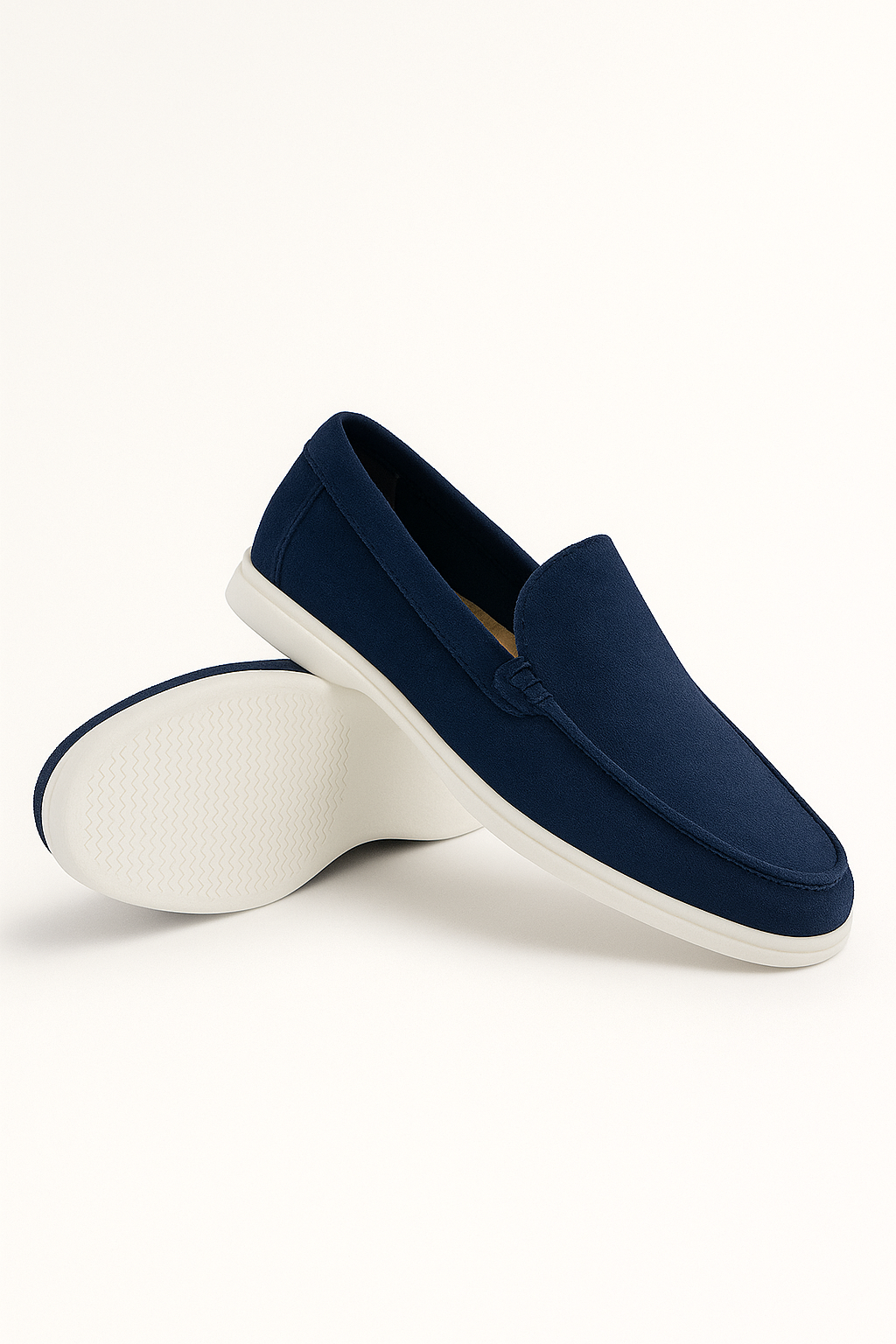 Ernstjan Loafers weiße Sohle Wildleder