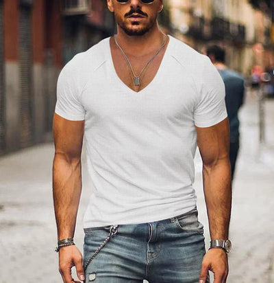 Falk – herren-t-shirt mit v-ausschnitt