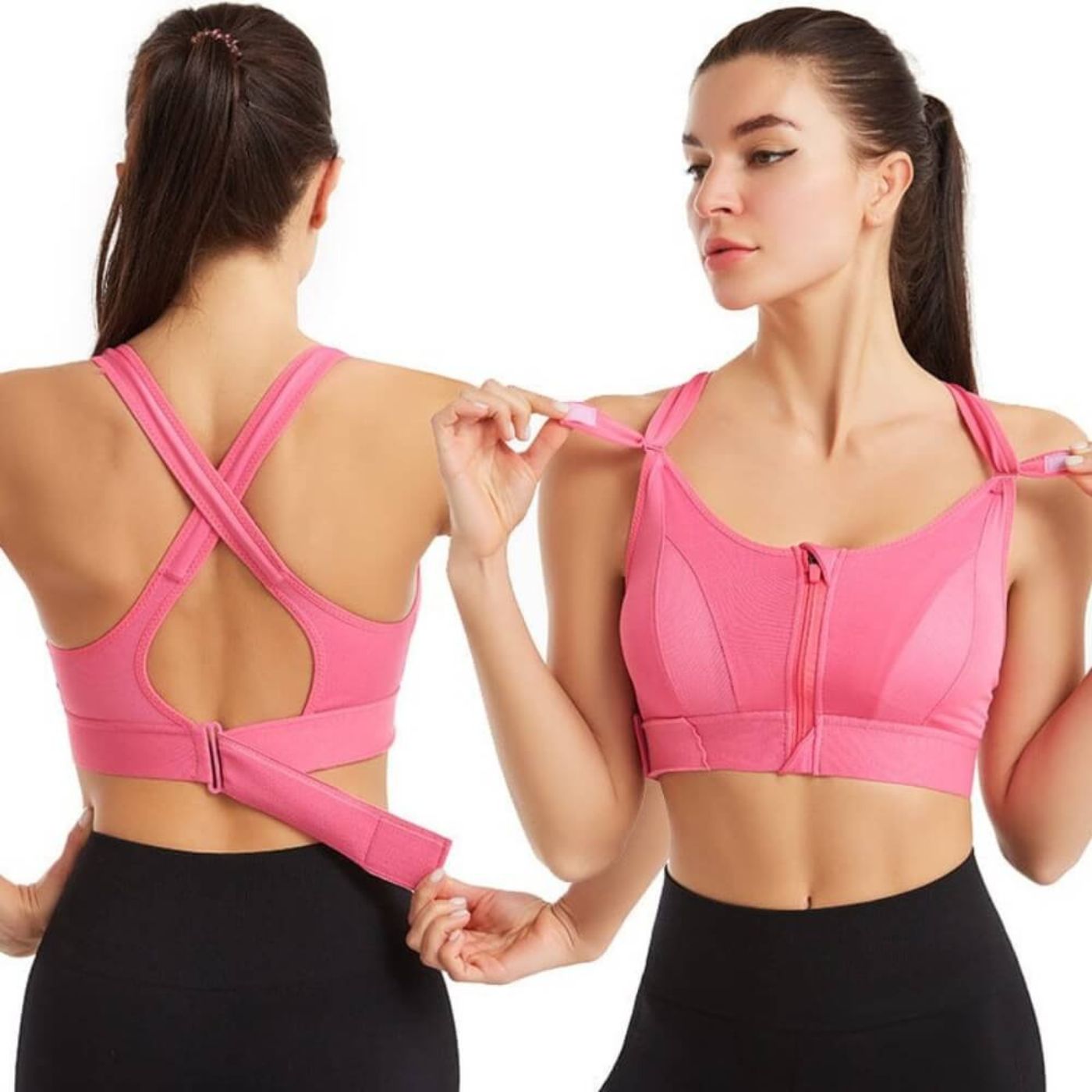 FlexiBra™ – Sport-BH mit Frontreißverschluss und Push-Up-Effekt
