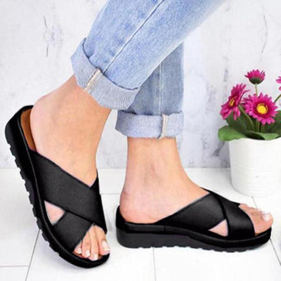 Vegane Komfort-Sandalen – Memory-Foam Fußbett, Verstellbare Riemen