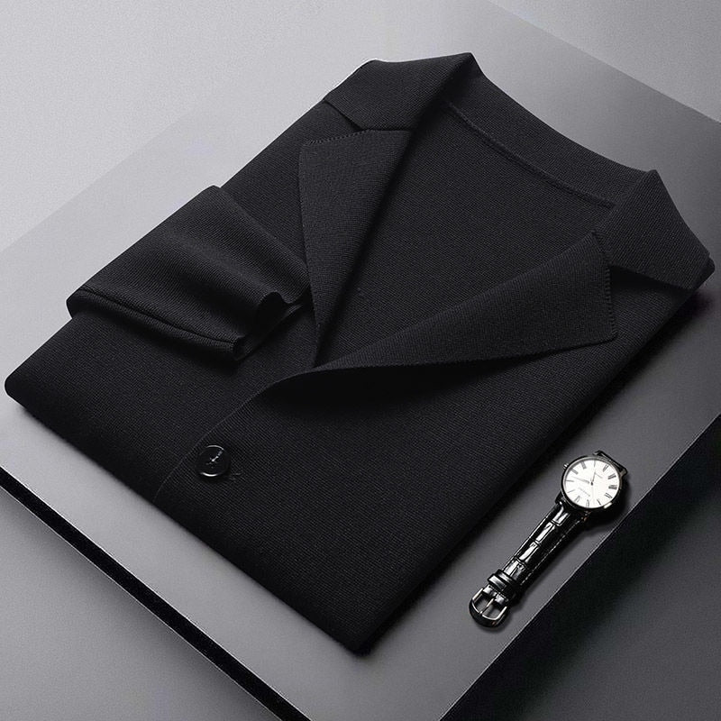 Herren Strickjacke mit elegantem Kragen