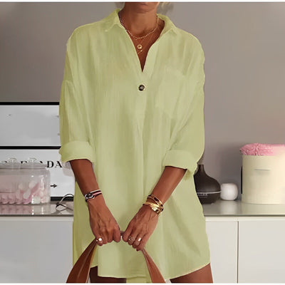 Caterina - Damen Halbarm Bluse Locker