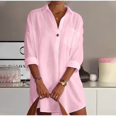 Caterina - Damen Halbarm Bluse Locker