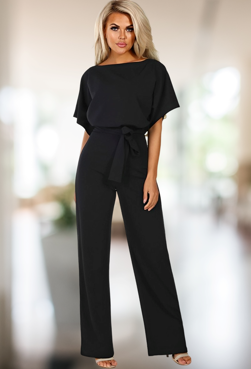 Faye - Eleganter Jumpsuit mit Ärmeln mit Gürtel
