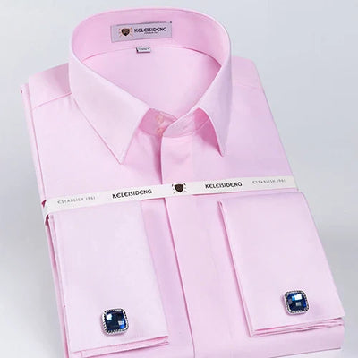 Elegantes Bügelfreies Smokinghemd mit Manschettenknöpfen für Herren