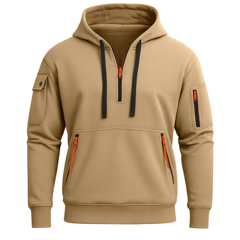 Halfzip Hoodie für Herren – entspannter und stylischer Freizeitpullover