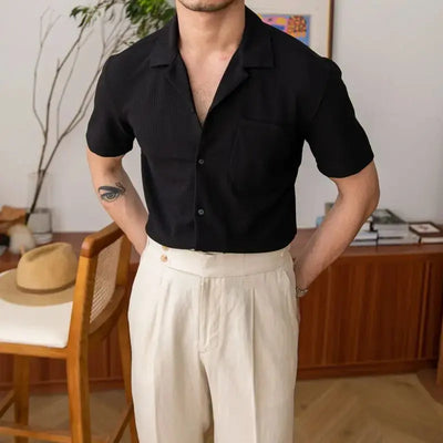 Aiden | Classic Relaxed Fit Kurzarm Herren Sommerhemd