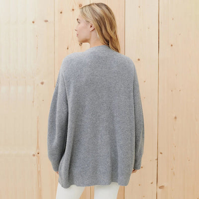 Leah - Damen Weicher Übergroßer Kaschmir Cardigan