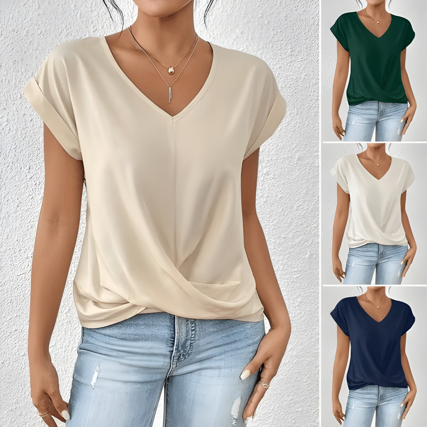 Kathrina | V-Ausschnitt Twist Front Top