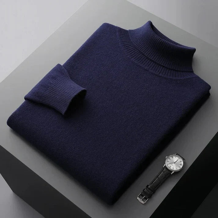 Herren-Rollkragenpullover – Elegantes Design, normale Passform, lange Ärmel