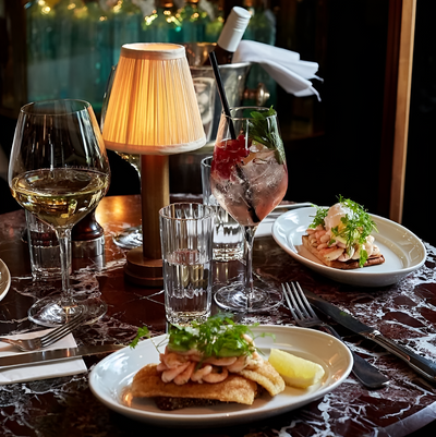 Vintage Flare - Aluminium Tischlampe Dimmbarer Stoff Bar Tisch Lampenschirm