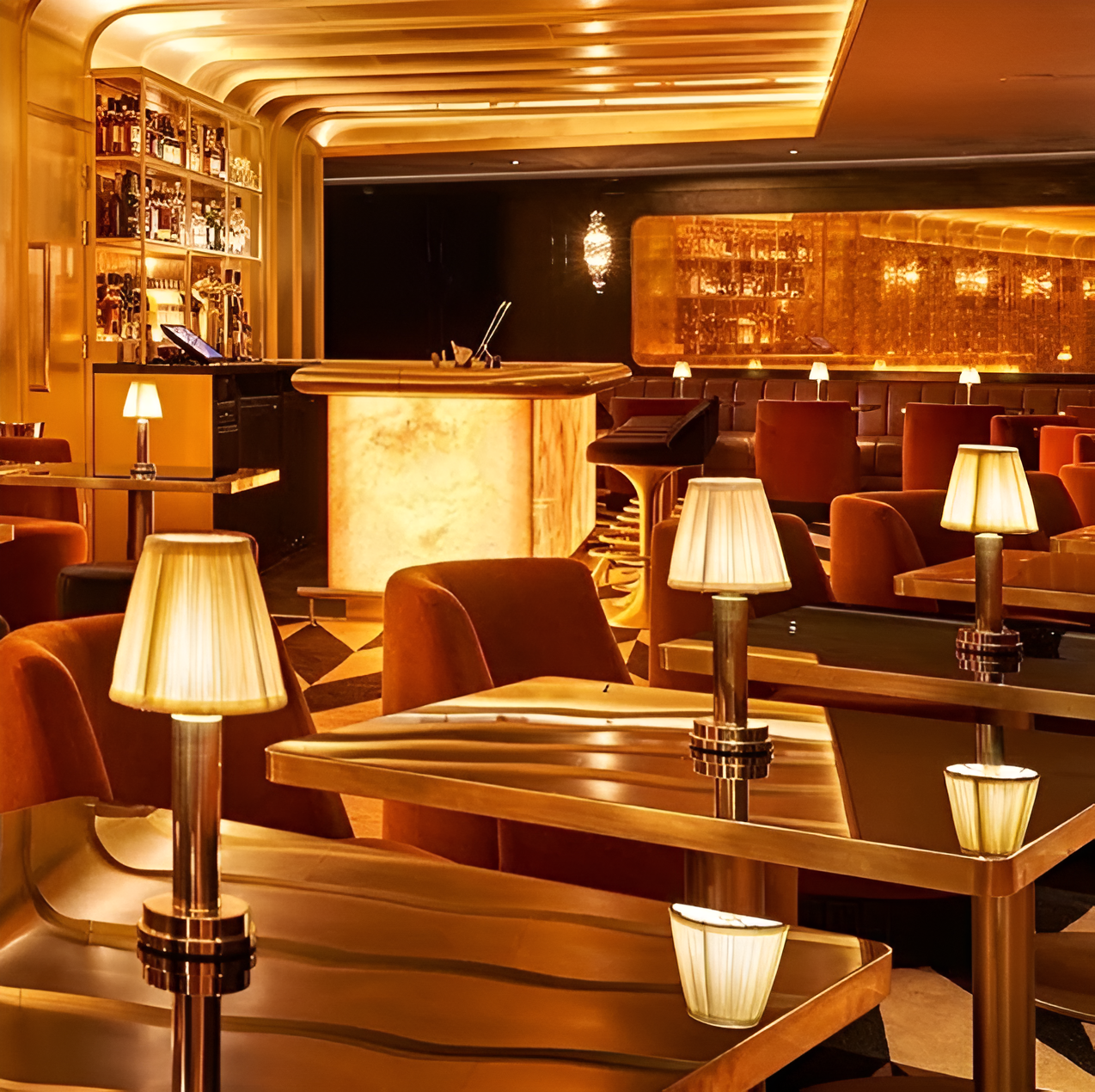 Vintage Flare - Aluminium Tischlampe Dimmbarer Stoff Bar Tisch Lampenschirm