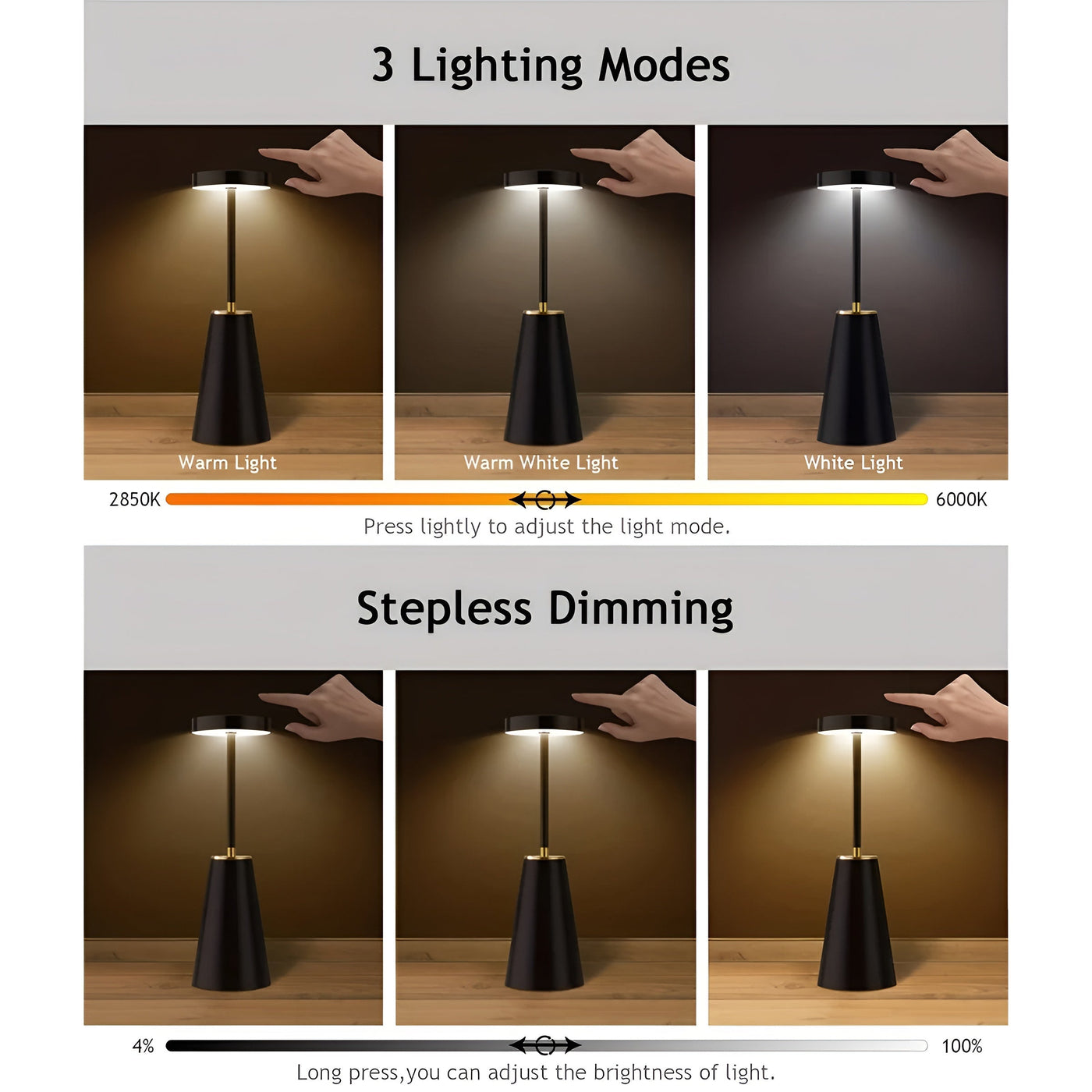 Sleek Lamp - Kabellose Luxus-Tischlampe für modernes Ambiente