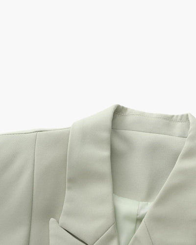 Scarlett | Umschlagärmeln Doppelreiher Übergröße Grün Blazer