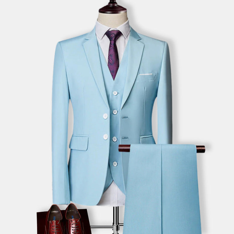 Herren Dreiteiliger Schlank Passform Set | Formelle