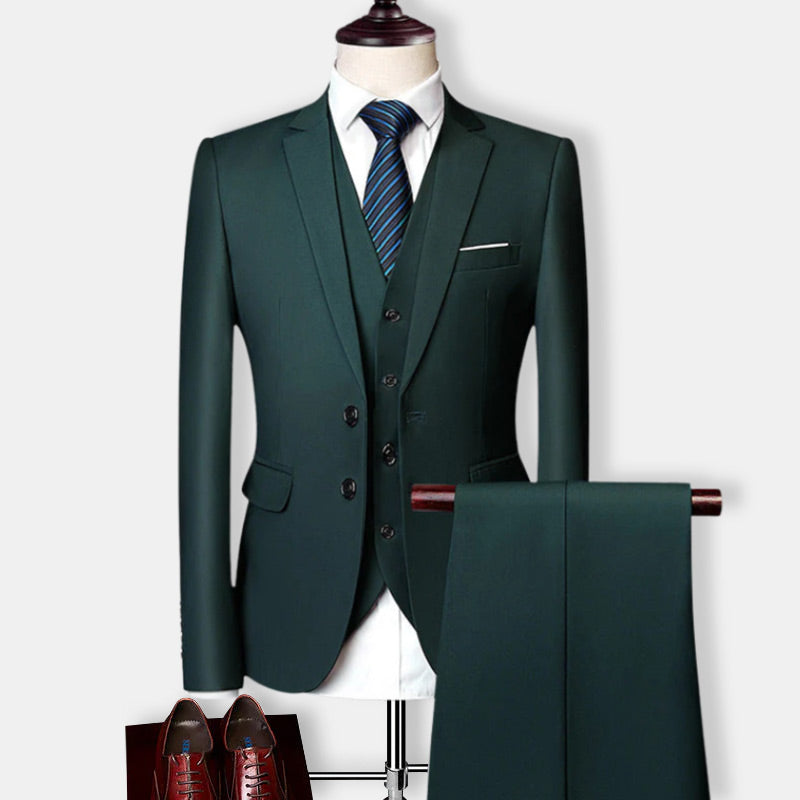 Herren Dreiteiliger Schlank Passform Set | Formelle