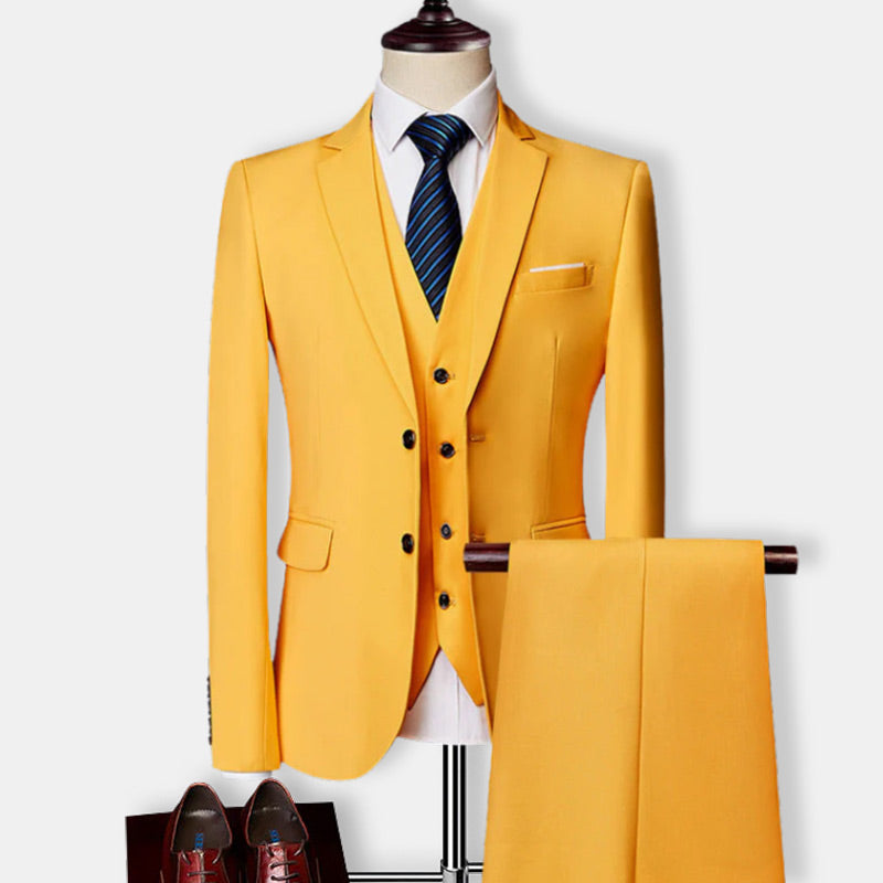 Herren Dreiteiliger Schlank Passform Set | Formelle