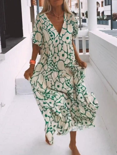 Heidi-Mode | Grüne Maxi Sommerkleid