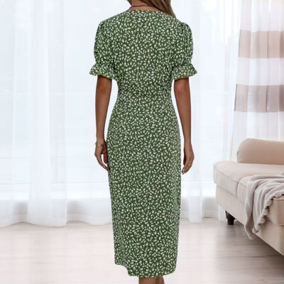 Janine™ - Sommerkleid mit V-Ausschnitt und Blumenmuster