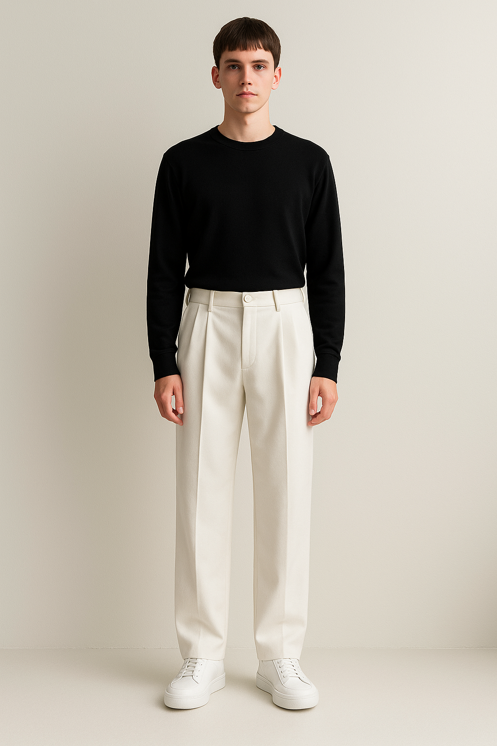 Jason Weite Stoffhose mit Falten