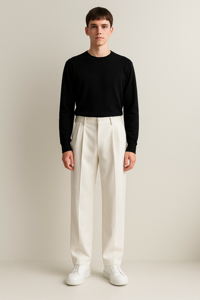 Jason Weite Stoffhose mit Falten