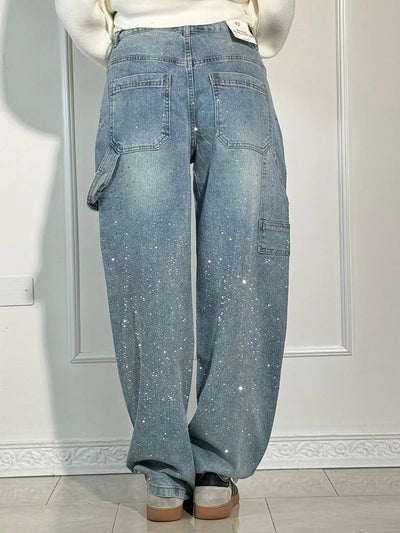 Vida | Statement-Jeans mit funkelnden Diamanten