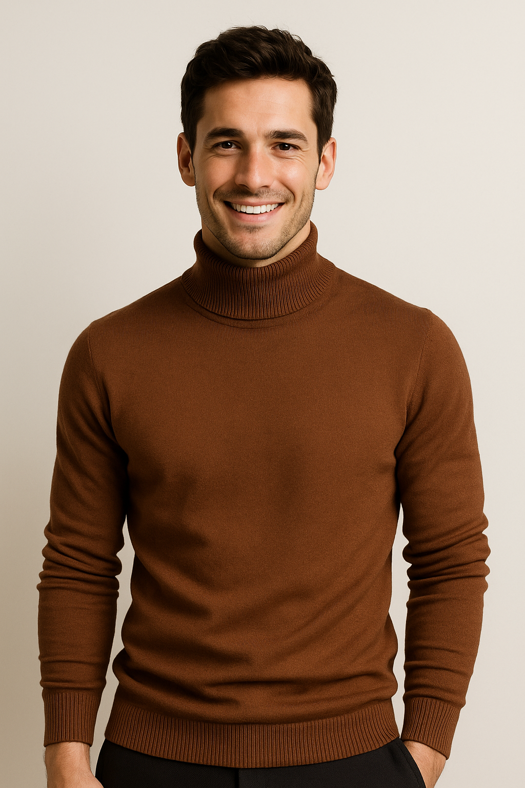 Kasper Rollkragenpullover mit Feinstrick