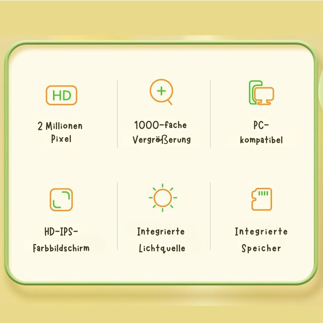 KidScope  - Das digitale Mikroskop für Kinder ab 3 Jahren - spielerisch die Natur entdecken