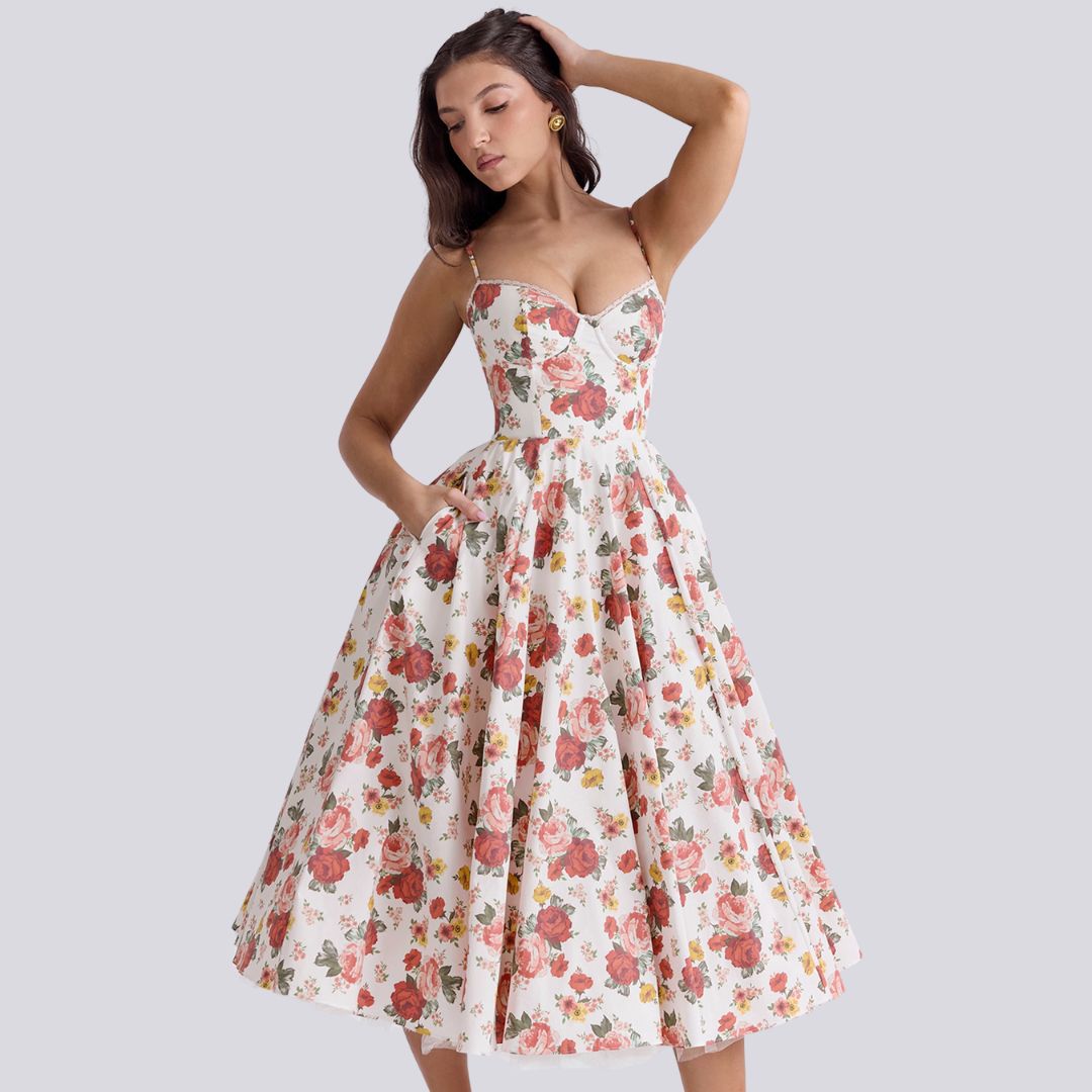 MIRAVO | Elegantes Maxikleid mit Tüllrock