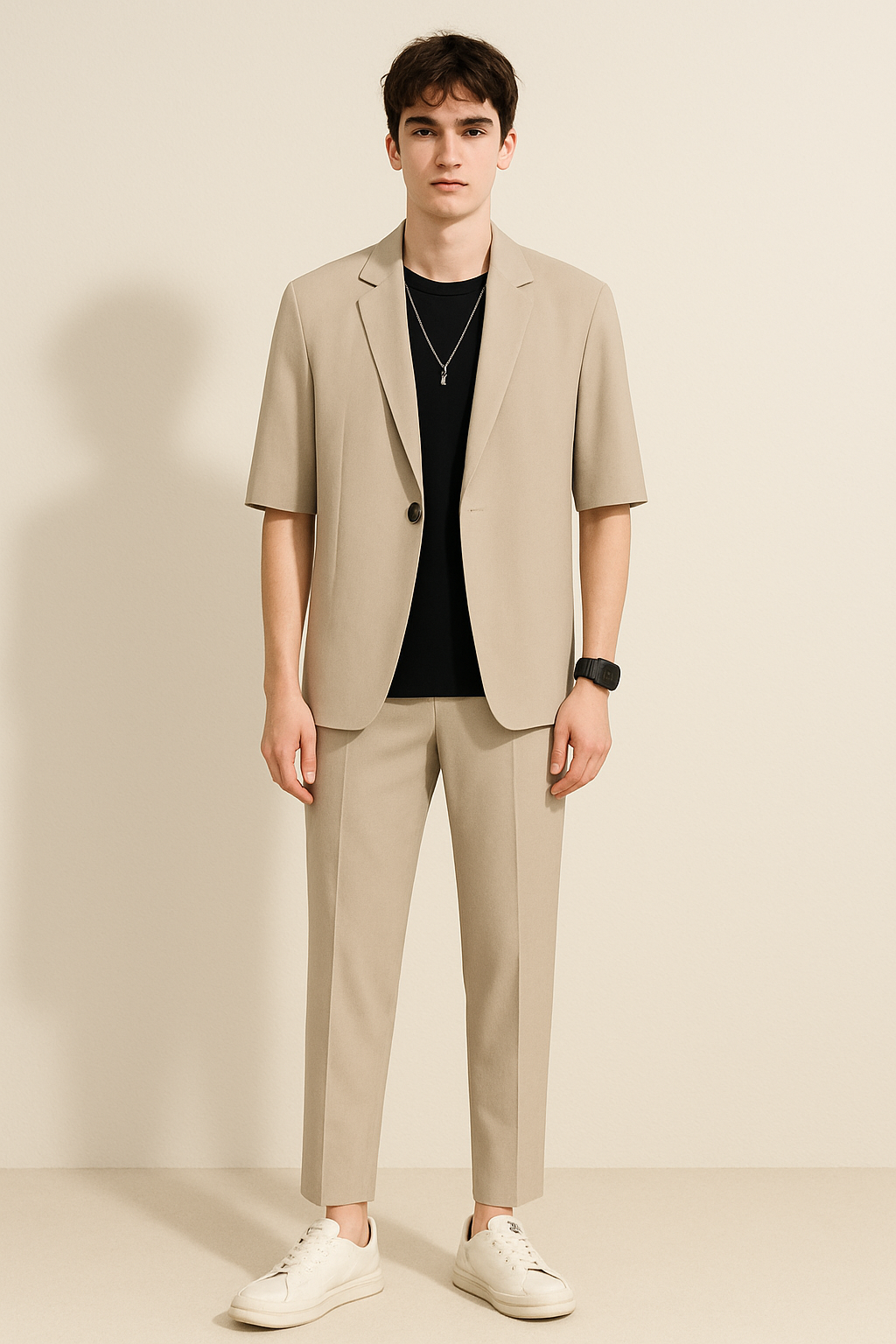 Leo Set aus Kurzarm Sakko und Anzughose