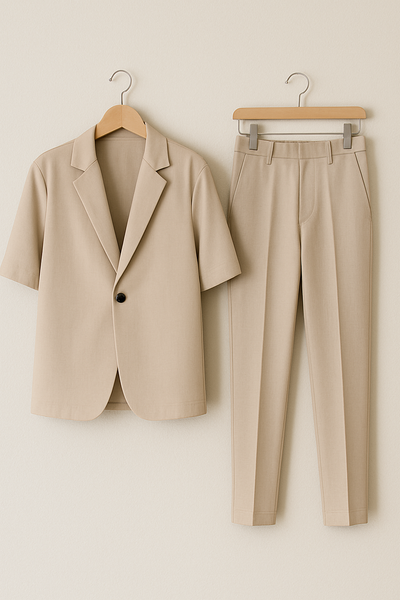 Leo Set aus Kurzarm Sakko und Anzughose