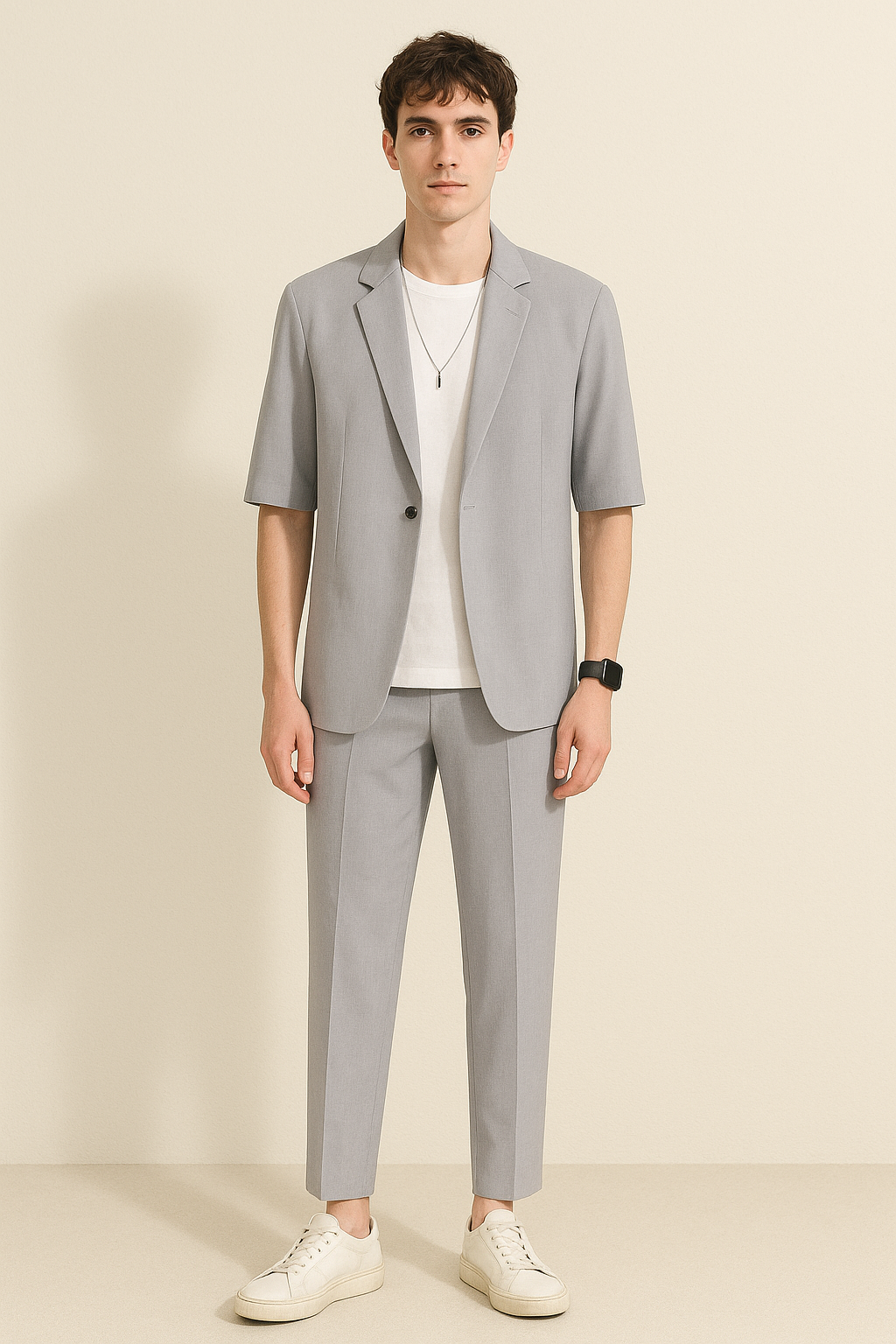 Leo Set aus Kurzarm Sakko und Anzughose