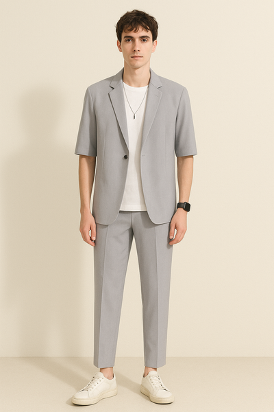 Leo Set aus Kurzarm Sakko und Anzughose
