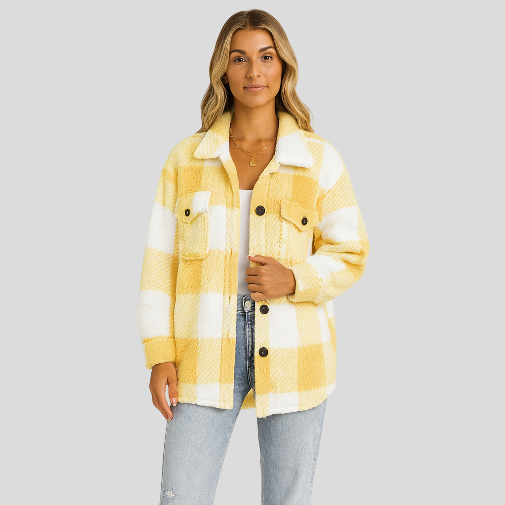 Lorren | Gemusterte Jacke mit Knopfleiste für Herbst & Winter