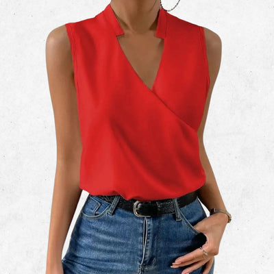 Luisa™ – Klassische Ärmellose Bluse mit V-Ausschnitt (1+1 GRATIS)