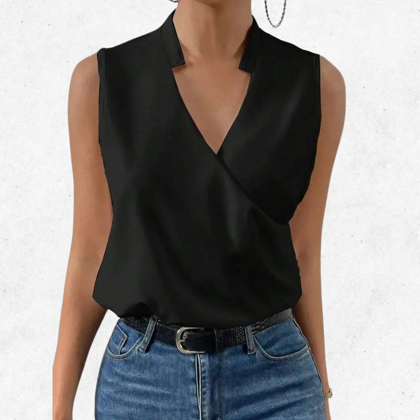 Luisa™ – Klassische Ärmellose Bluse mit V-Ausschnitt (1+1 GRATIS)