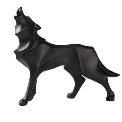 LupoForm – Geometrische Ulvenstatue mit scharfkantigem Design für moderne Räume