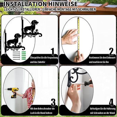 Dachshund Metall Pflanzenständer zum Hängen