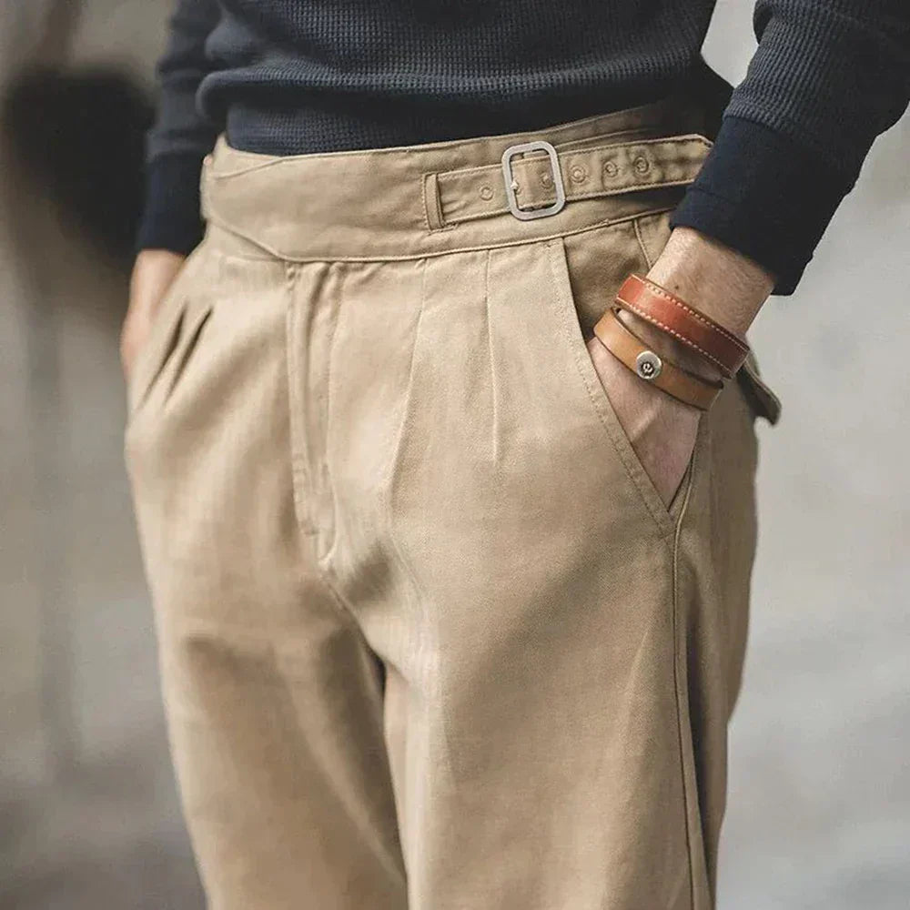 Enzo - Gurkha-Hose mit Faltenfront für Eleganten Look