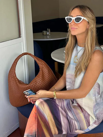 Trendige geflochtene Handtasche – Zeitlose Eleganz für den Alltag