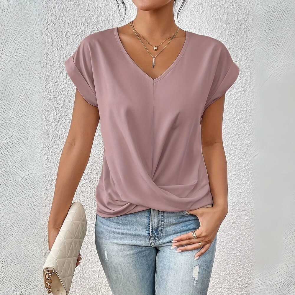 Nicole™ - Lässiges T-Shirt mit Herzausschnitt (1+1 GRATIS)