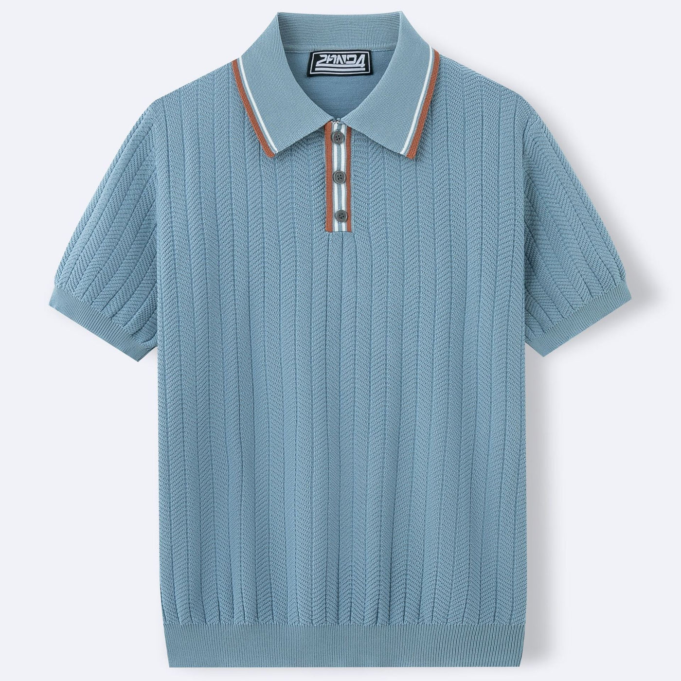 David Strick Poloshirt mit Kontrastkragen