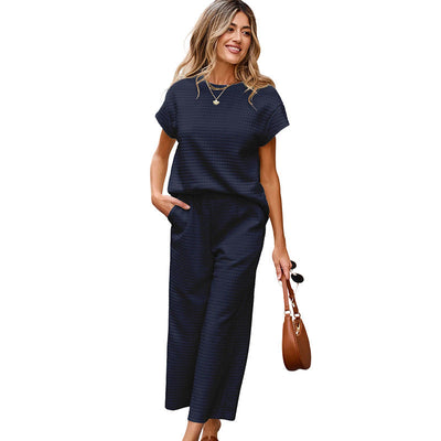 Damen Kombi-Outfit aus hochwertigem Stoff mit integriertem Gummibund und modischen Weiten Heidi-Mode