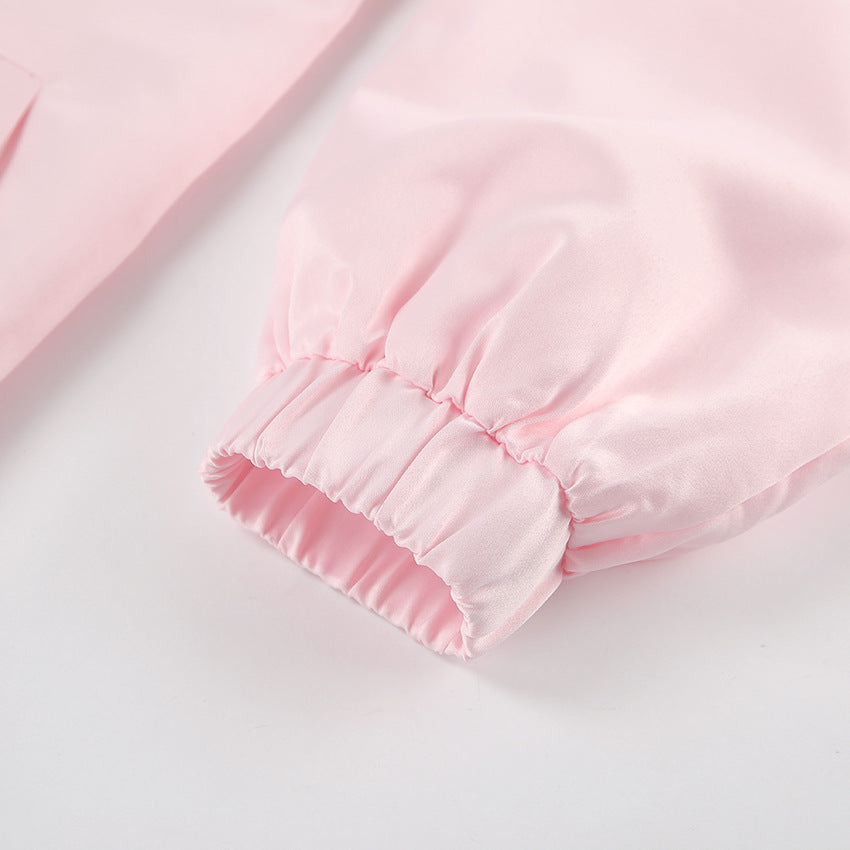 Damen Oversized Blousonjacke mit lässigem Schnitt und elastischen Bündchen Heidi-Mode