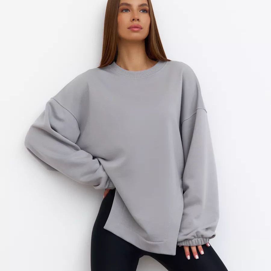 Damen Oversized Sweatshirt mit einzigartiger Schulterpartie und lässigem Schnitt Heidi-Mode