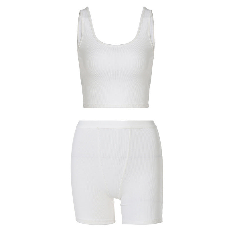 Damen Sportoberteil und Shorts Set mit komfortablem Stretch Heidi-Mode