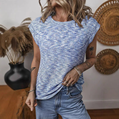 Damen Casual Shirt mit Rollkragen und leichtem Strukturstoff Heidi-Mode