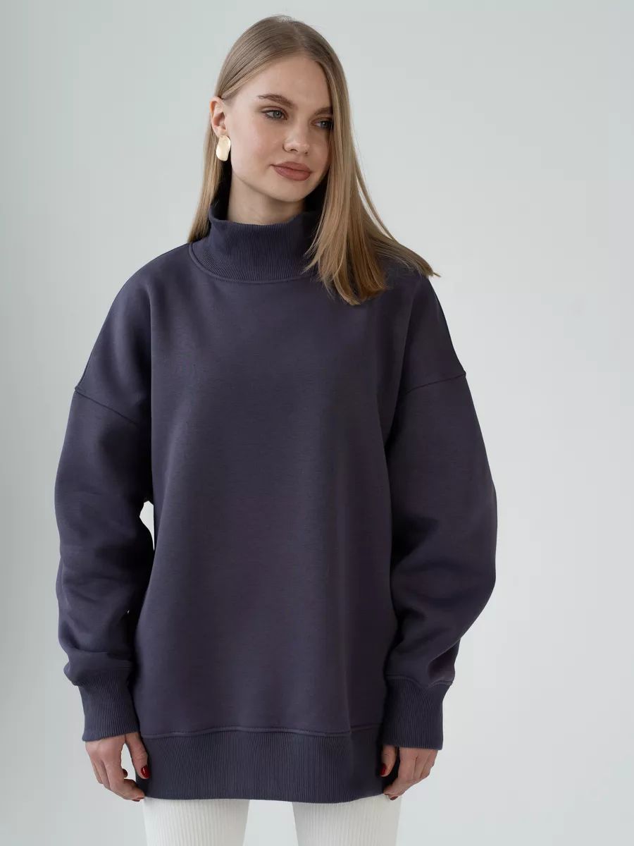 Damen Oversized Rollkragen-Pullover aus kuscheligem Material mit modernem Schnitt Heidi-Mode